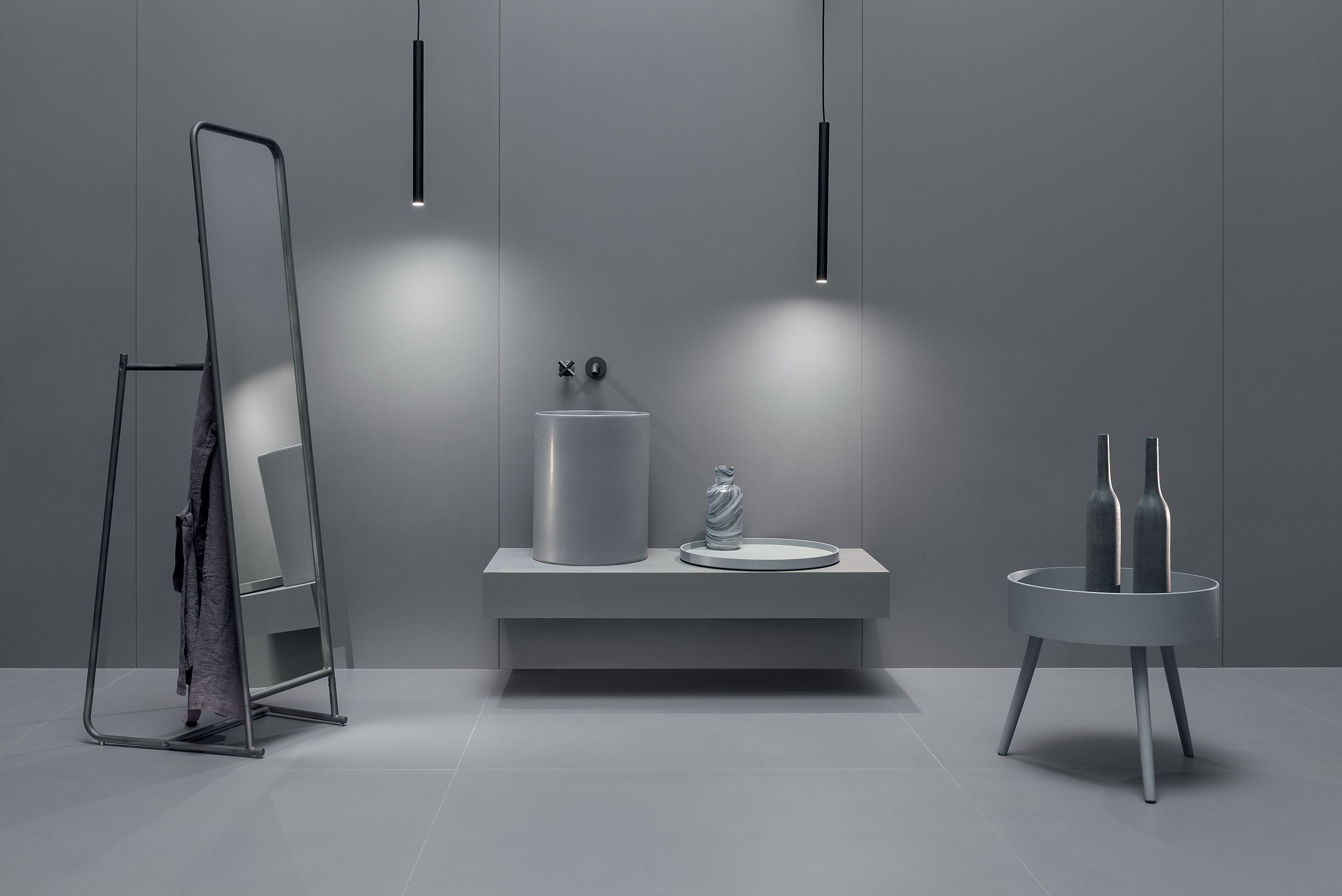 #Tubadzin #Cielo e Terra #Minimalistický styl #šedá #Extra velký formát #1500 a výše #new #Koupelna 